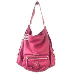 Michael Kors Magenta Leather Shoulder Bag
